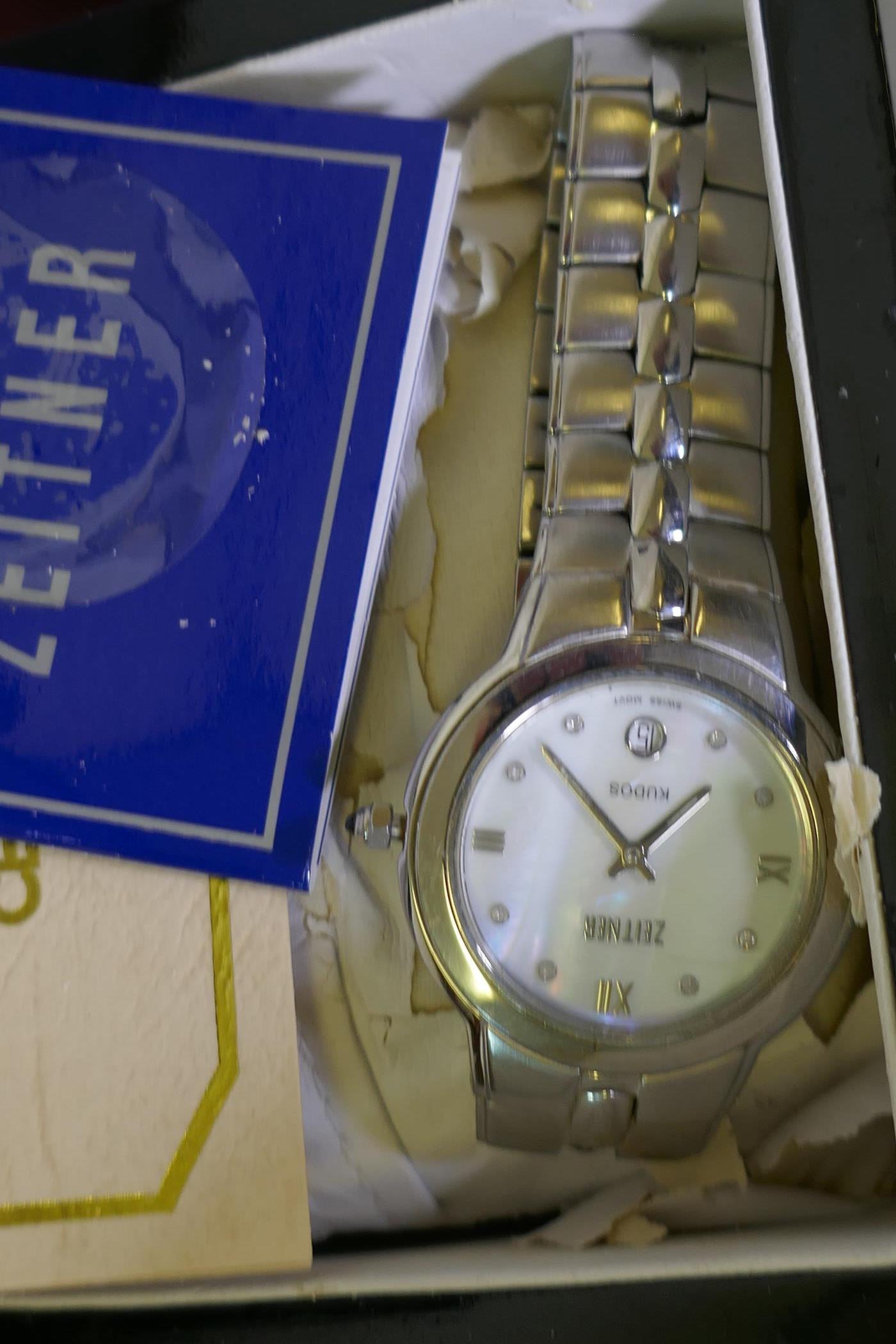 Four gentleman's wristwatches by Zeitner, Tissot and Klaus-Kobec - Image 5 of 5