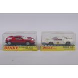 Dinky 215 Ford GT Racing Car in plastic case, and Mercedes Benz C.111 Speedwheels No 224 in