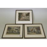 H.M. Pemberton, a Leeuwfontaine aquatint, signed, and another Groot Constantia, 20 x 15cm, and