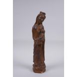A terracotta figure of Mary and Jesus, 27cm high