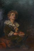 Ernest Crofts, 'Bubbles', after Millais, dated 1909, monogramed, oil on canvas, 77 x 56cm