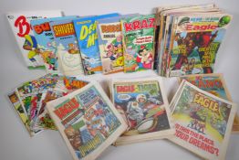 A quantity of American and British comics, and a quantity of annuals including Marvel comics The