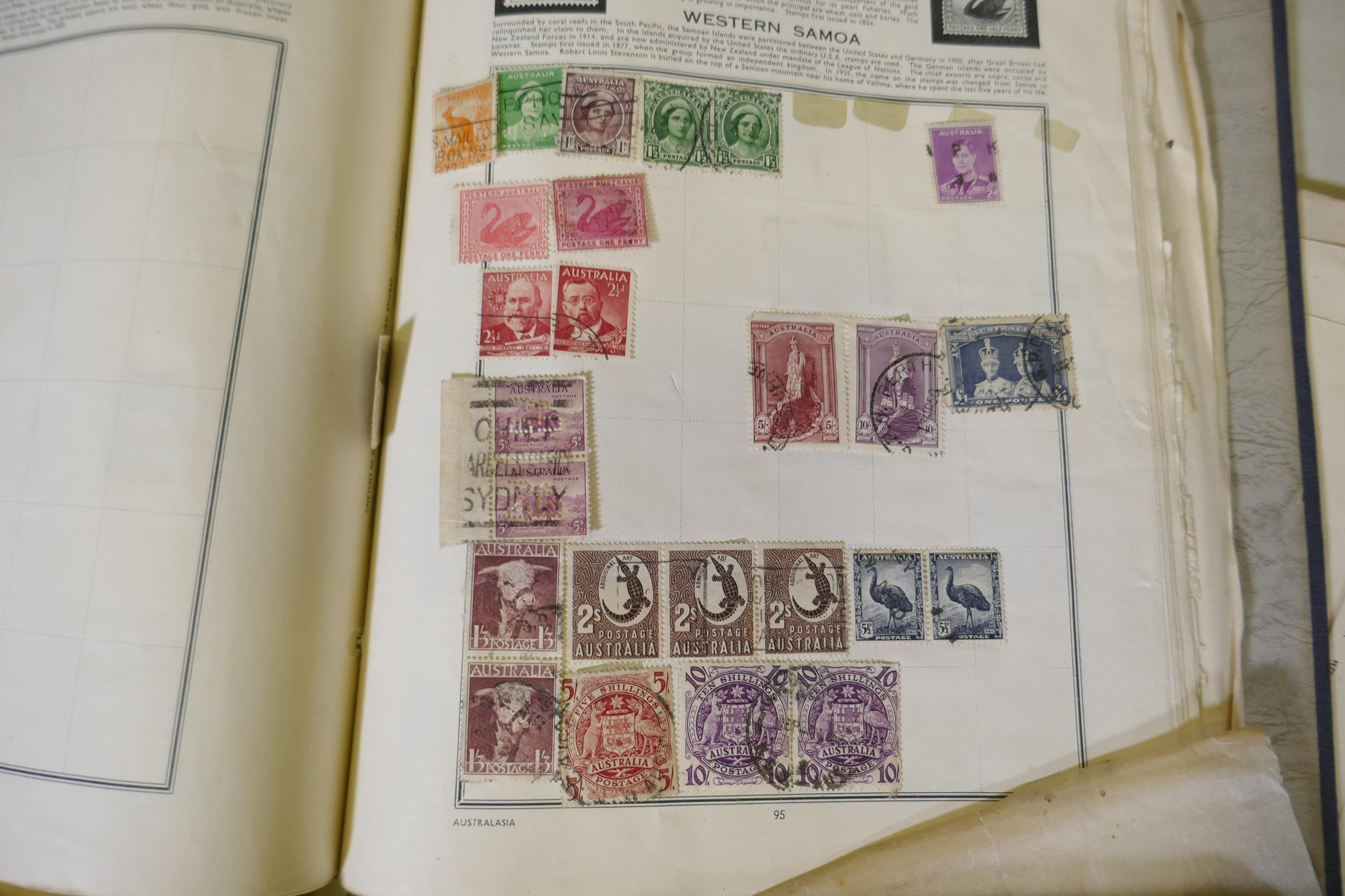 Two stamp albums, British, Commonwealth and World, late C19th/early C20th - Image 3 of 8