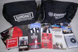 A quantity of Raindance Film Festival and other film memorabilia