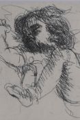 Douglas Portway, portrait of a sleeping child, signed etching, unframed, 50 x 35cmÿ