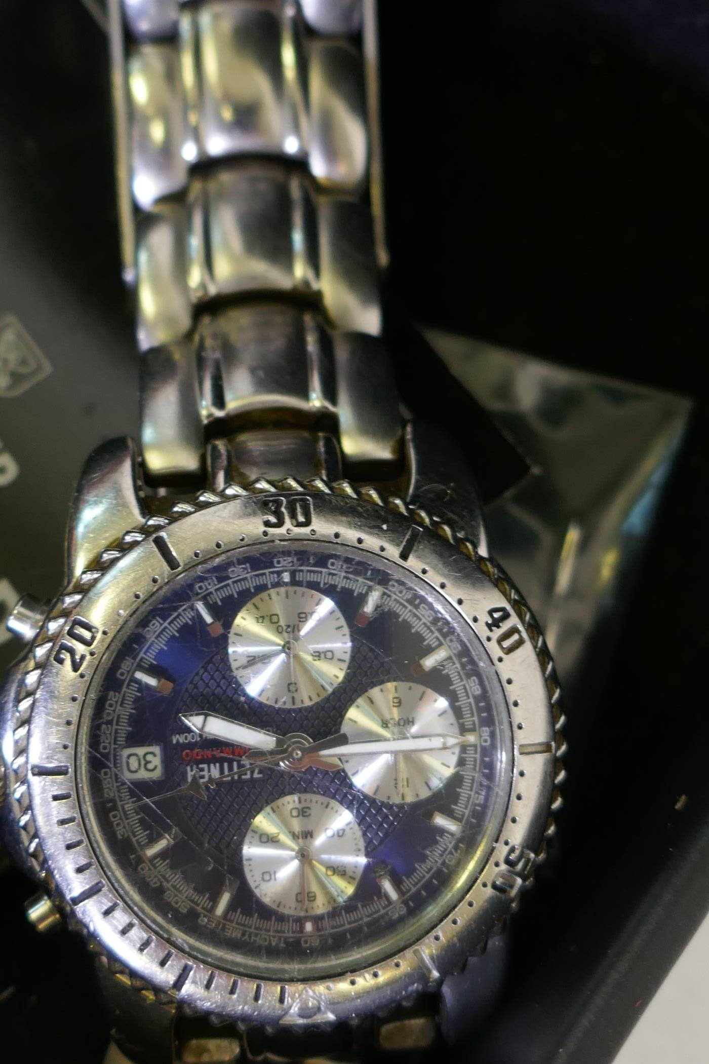 Four gentleman's wristwatches by Zeitner, Tissot and Klaus-Kobec - Image 4 of 5