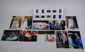 A set of ten photographic slides depicting Princess Diana and set of accompanying photographs