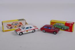 Dinky 138 Hillman Imp Saloon, complete with suitcase and original box, and a Dinky 205 Lotus Cortina