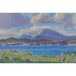 Irish School, landscape, inscribed on label verso 'Muckish Mountain, Co. Donegal, Ireland', oil on