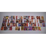 A collection of assorted retro Playboy collector's cards, 6 x 9cm