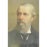 Portrait of a gentleman, unsigned, late C19th oil on canvas in a gilt frame, 39 x 52cm