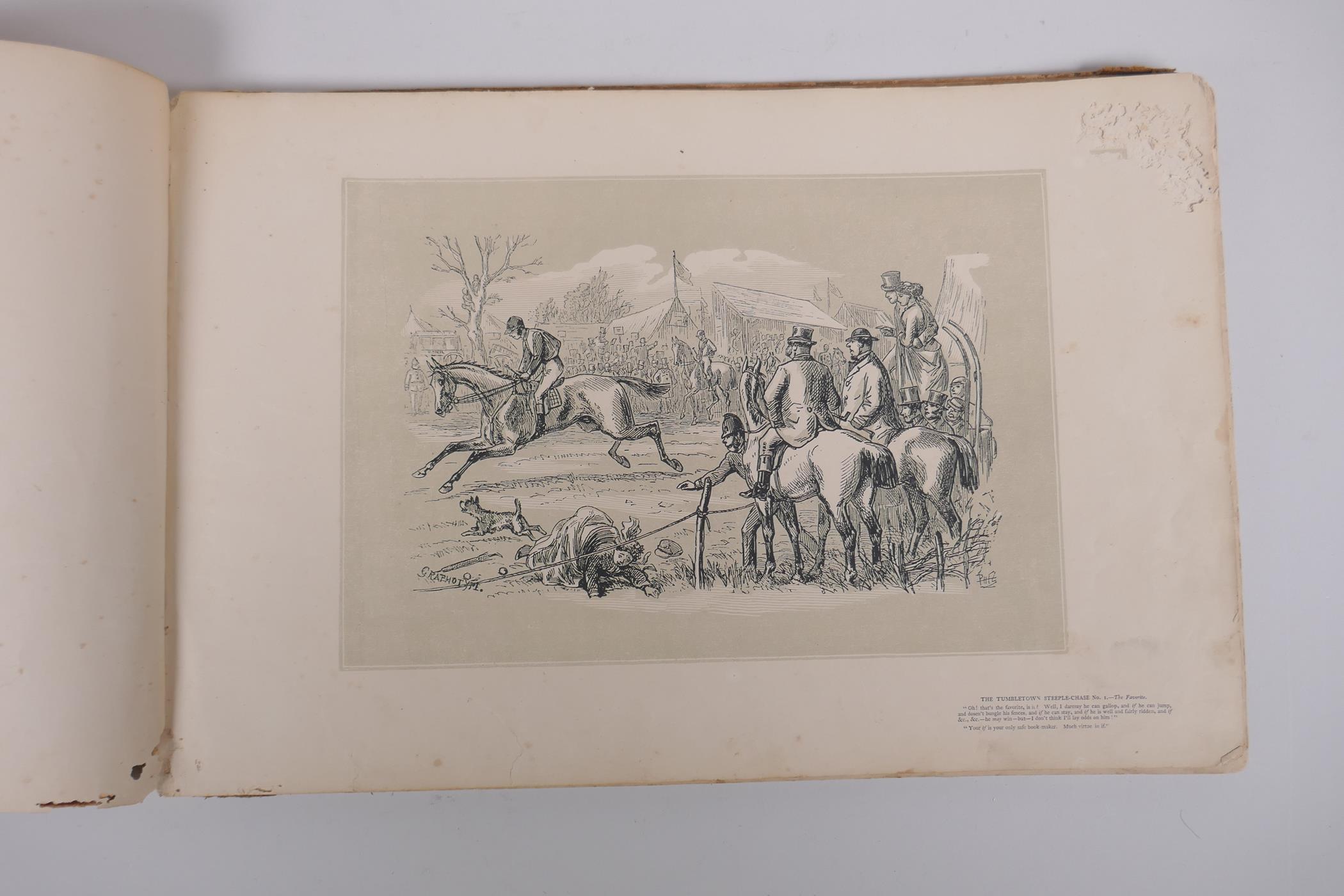 Racing and Chasing - The Road to the River and the Hunt, illustrated in fifty drawings by Hablot - Image 3 of 8