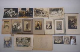A collection of late C19th and early C20th Japanese portrait photographs, 15 x 10cm largest