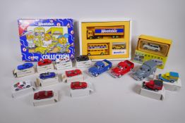 A Special Edition Weetabix Corgi Collection Box containing an Aston Martin DB6, a London bus and