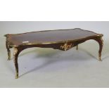 A French rosewood and ormolu mounted desk top table/stand, 74 x 45 x 23cm