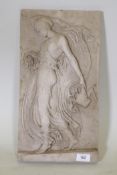 A British Museum replica resin cast plaque depicting a Maenad