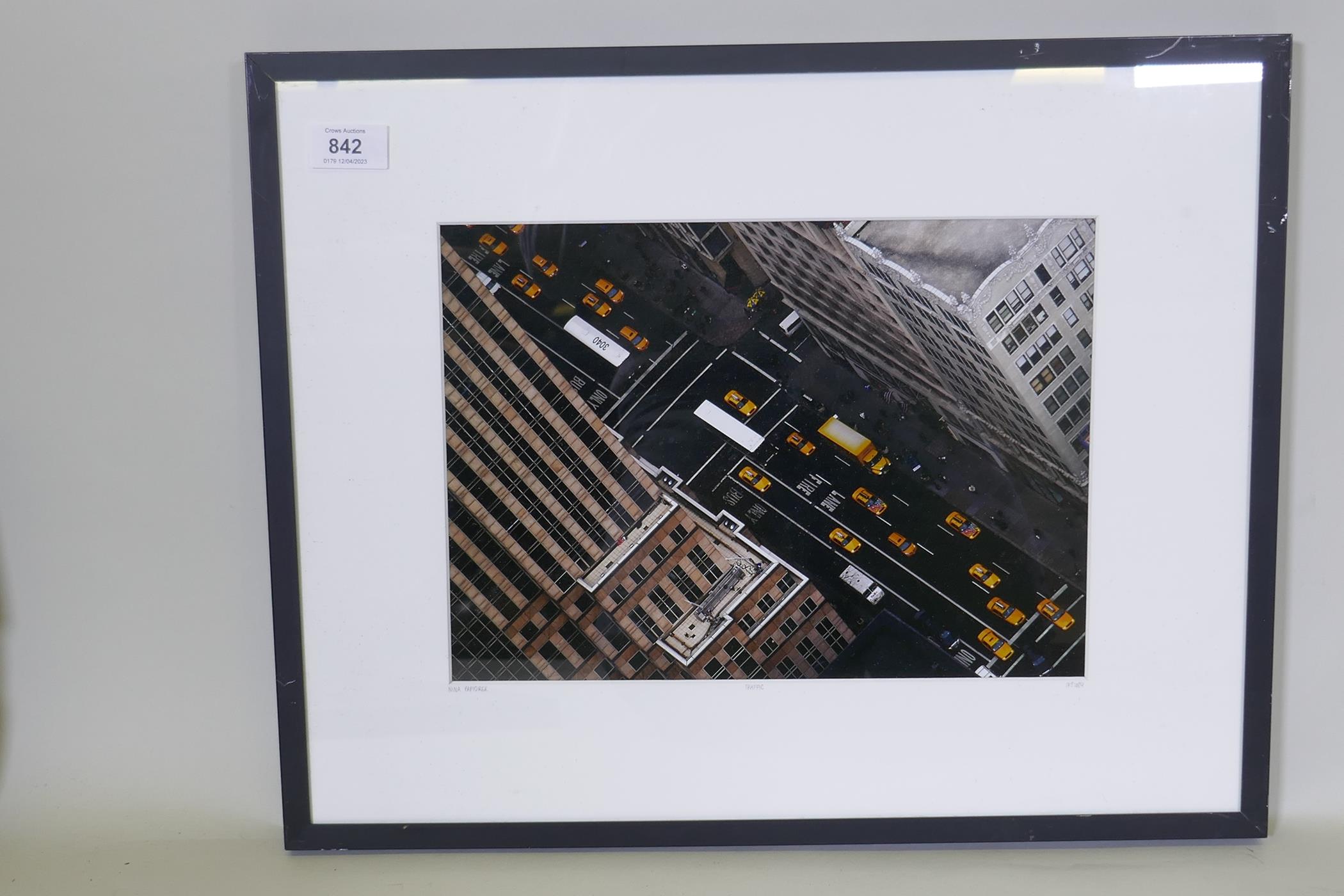 Nina Papiorek, 'Traffic', a fine colour photo print inscribed on the mount No 484, 32 x 23cm - Image 2 of 2