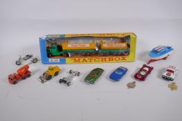 Matchbox K-16 King Size Dodge Tractor with twin tippers, in original box, cellophane AF, a