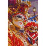 Venice Carnival participant, oil on canvas board, 40 x 50cm