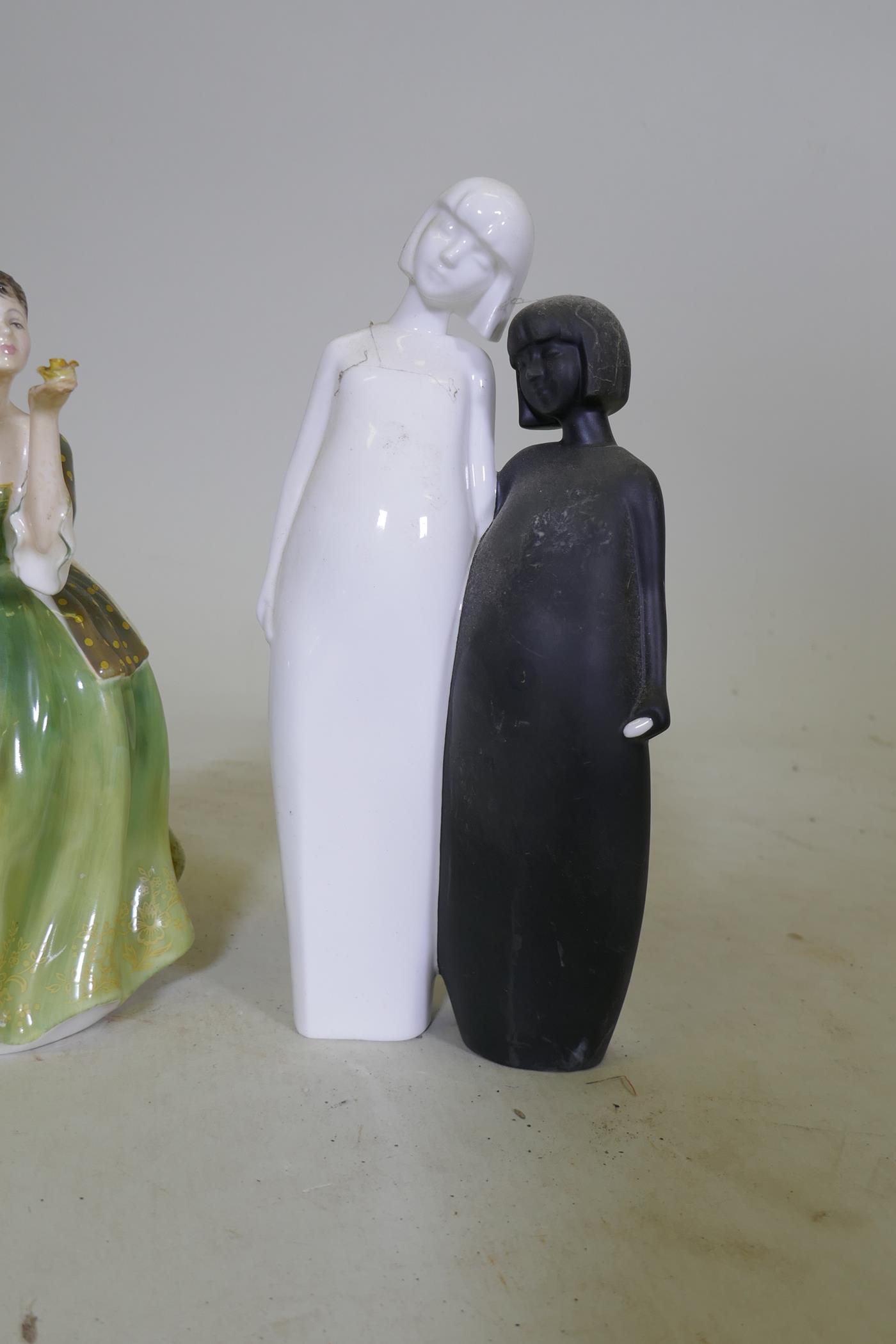 Royal Doulton Figure of the Year 1993, Patricia, Fleur, Playtime and Forever Sisters, and two - Image 3 of 3