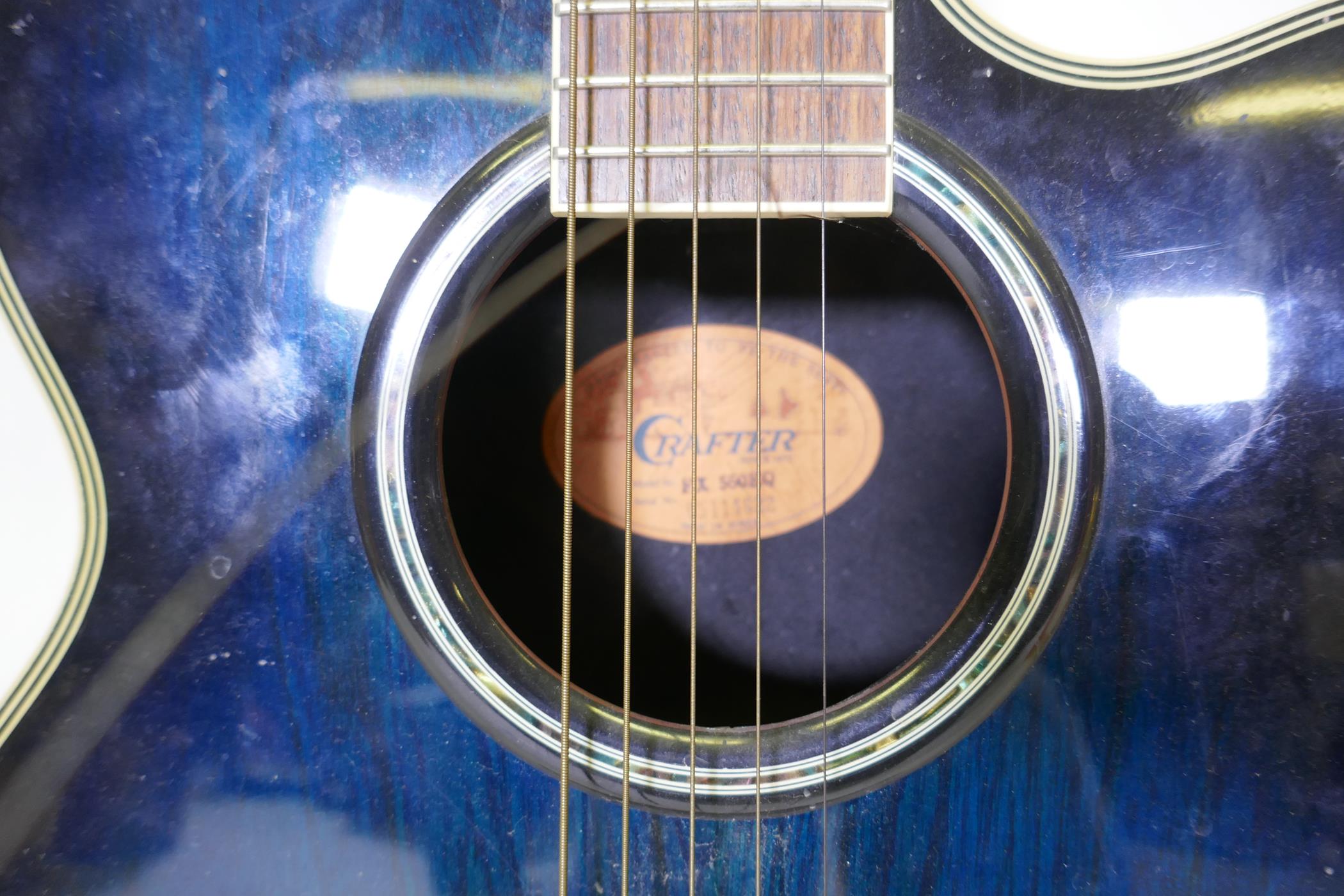 A Crafter fibreglass model FX550 EQ electro acoustic guitar - Image 2 of 4