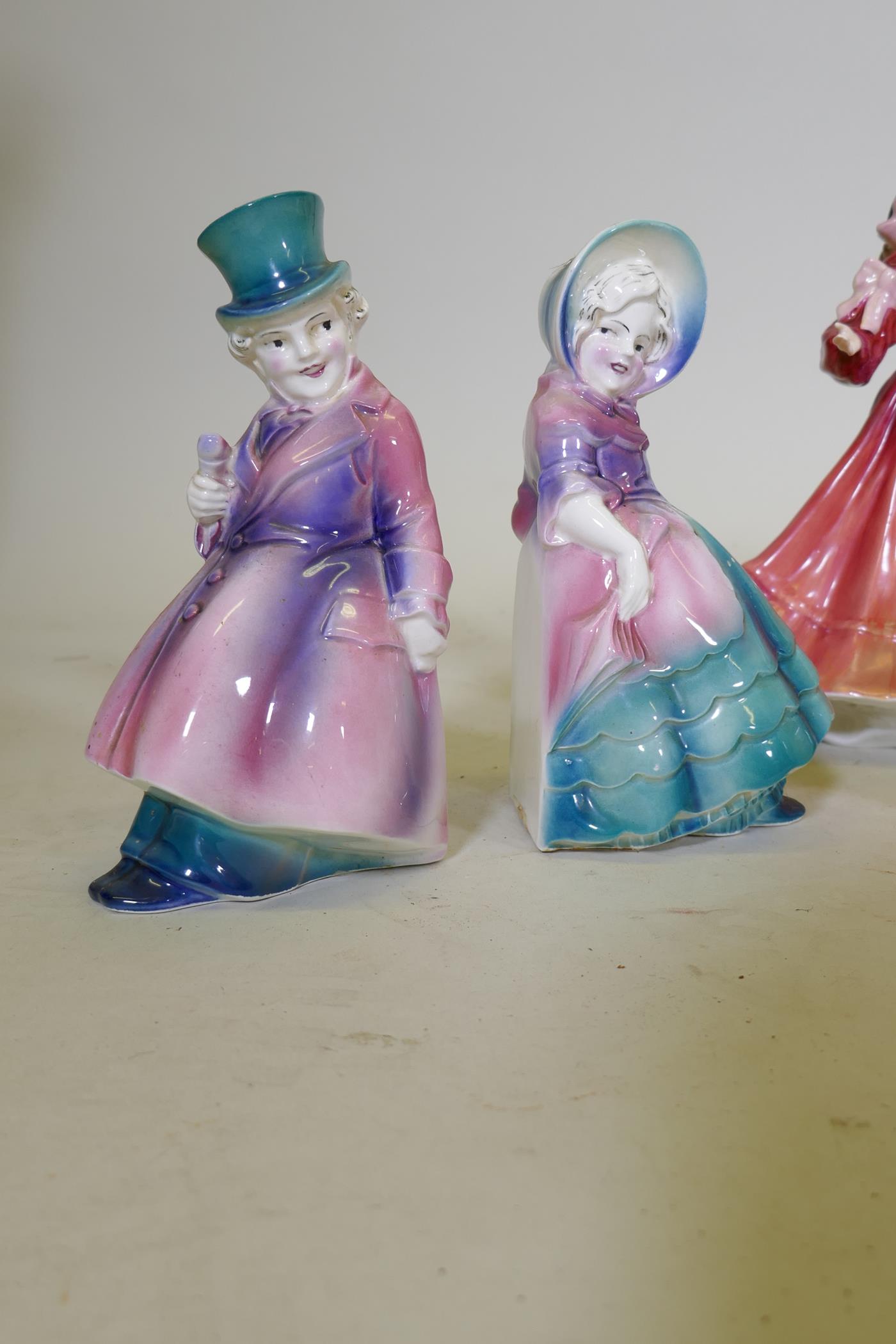 Royal Doulton Figure of the Year 1993, Patricia, Fleur, Playtime and Forever Sisters, and two - Image 2 of 3