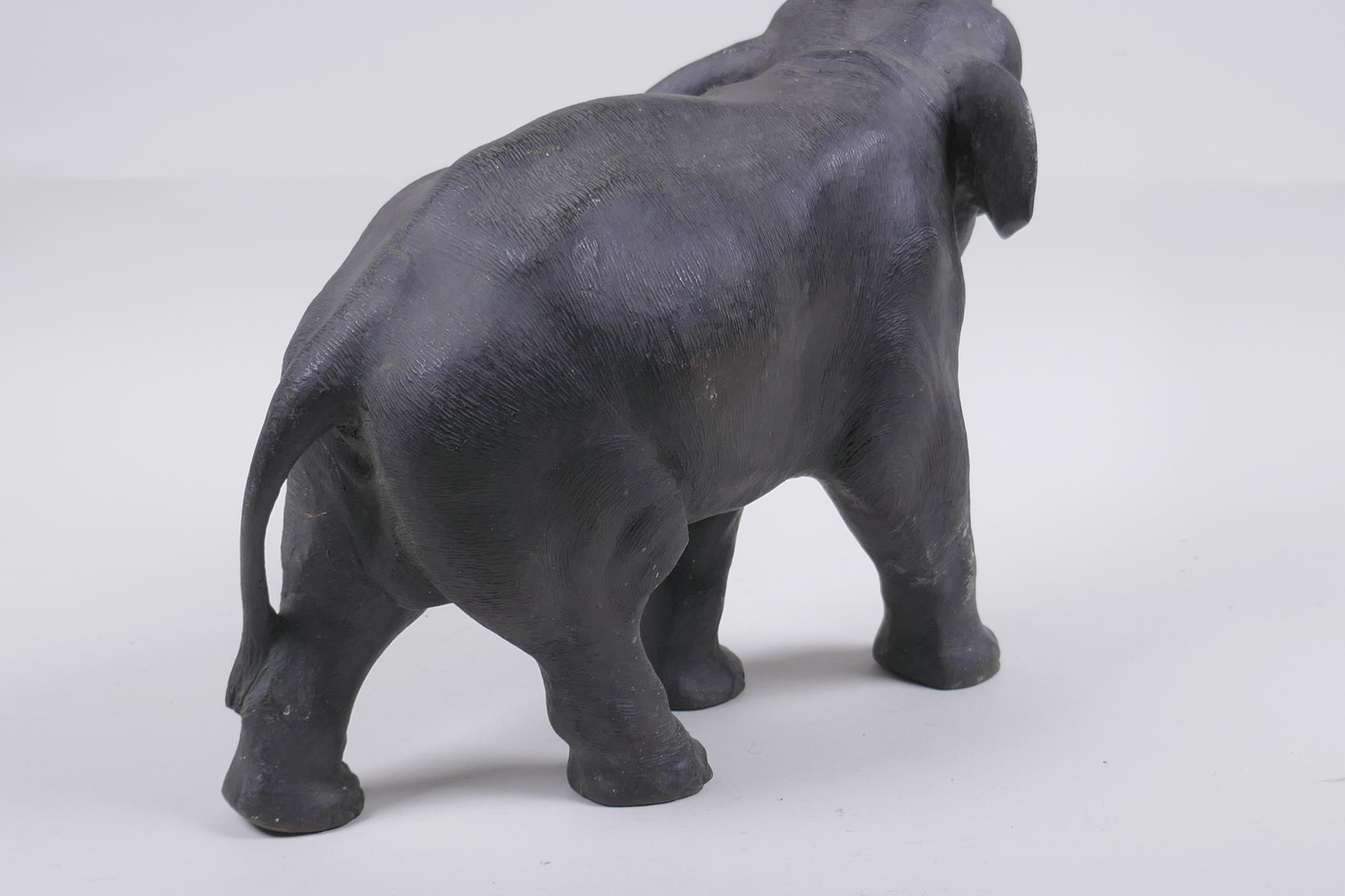 An Austrian style cold painted bronze figure of an elephant, 36cm long, 21cm high - Image 5 of 6