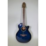 A Crafter fibreglass model FX550 EQ electro acoustic guitar