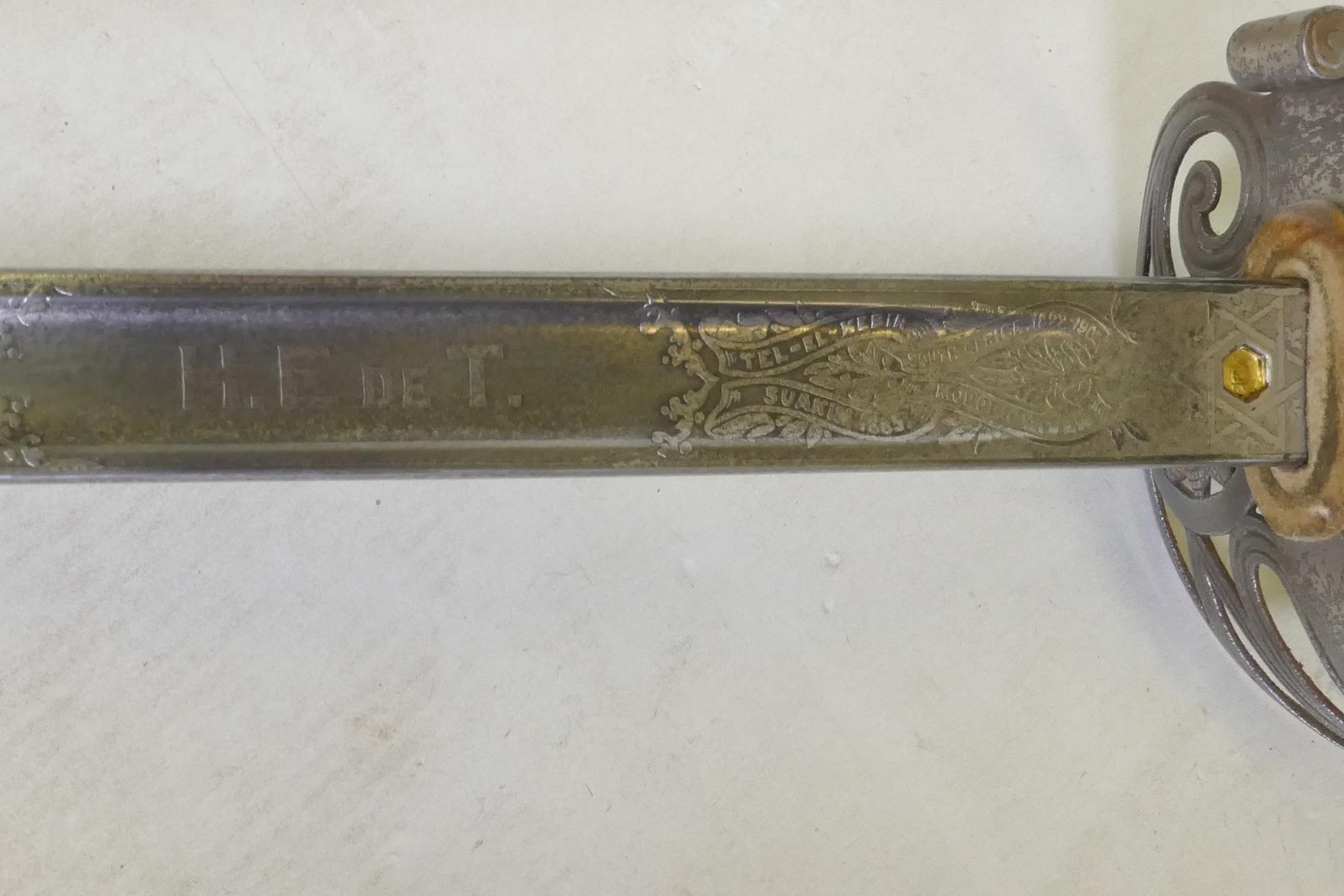 An 1854 pattern George V Coldstream Guards officer's sword by Henry Wilkinson, No 43175, etched with - Image 5 of 10