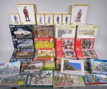 A large collection of boxed 1:72 scale Wargaming/Diorama Miniatures (Troops and vehicles) by Valiant