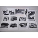 A quantity of black and white photographs relating to policing, largest 29 x 17cm