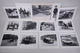 A quantity of black and white photographs relating to policing, largest 29 x 17cm