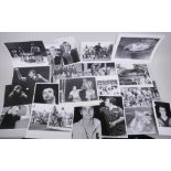 A large quantity of black and white sporting press photographs, largest 24 x 30cm