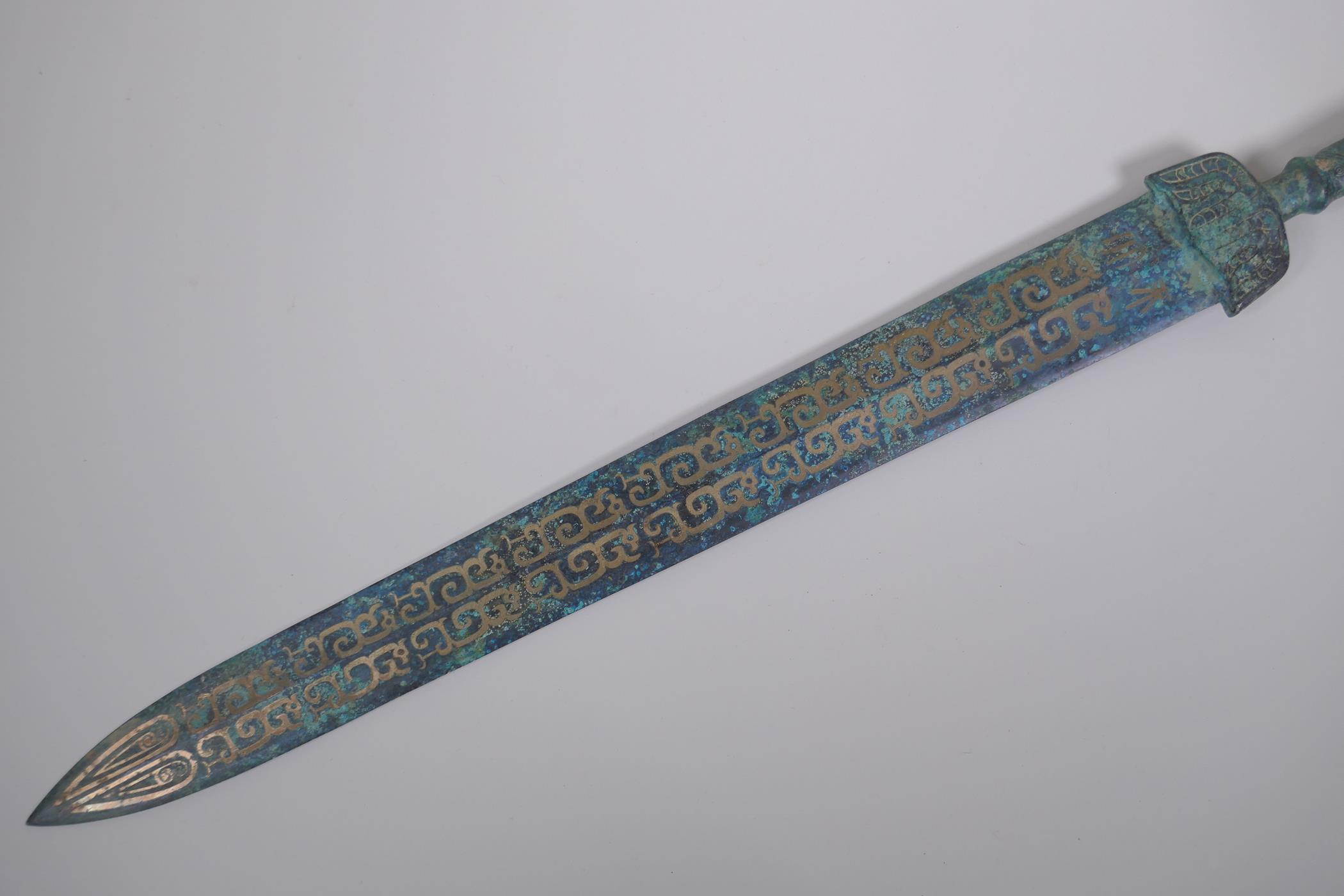A bronze Archaic style short sword, 62cm long - Image 2 of 3