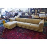 An American Bernhardt two section corner sofa, 290 x 160cm
