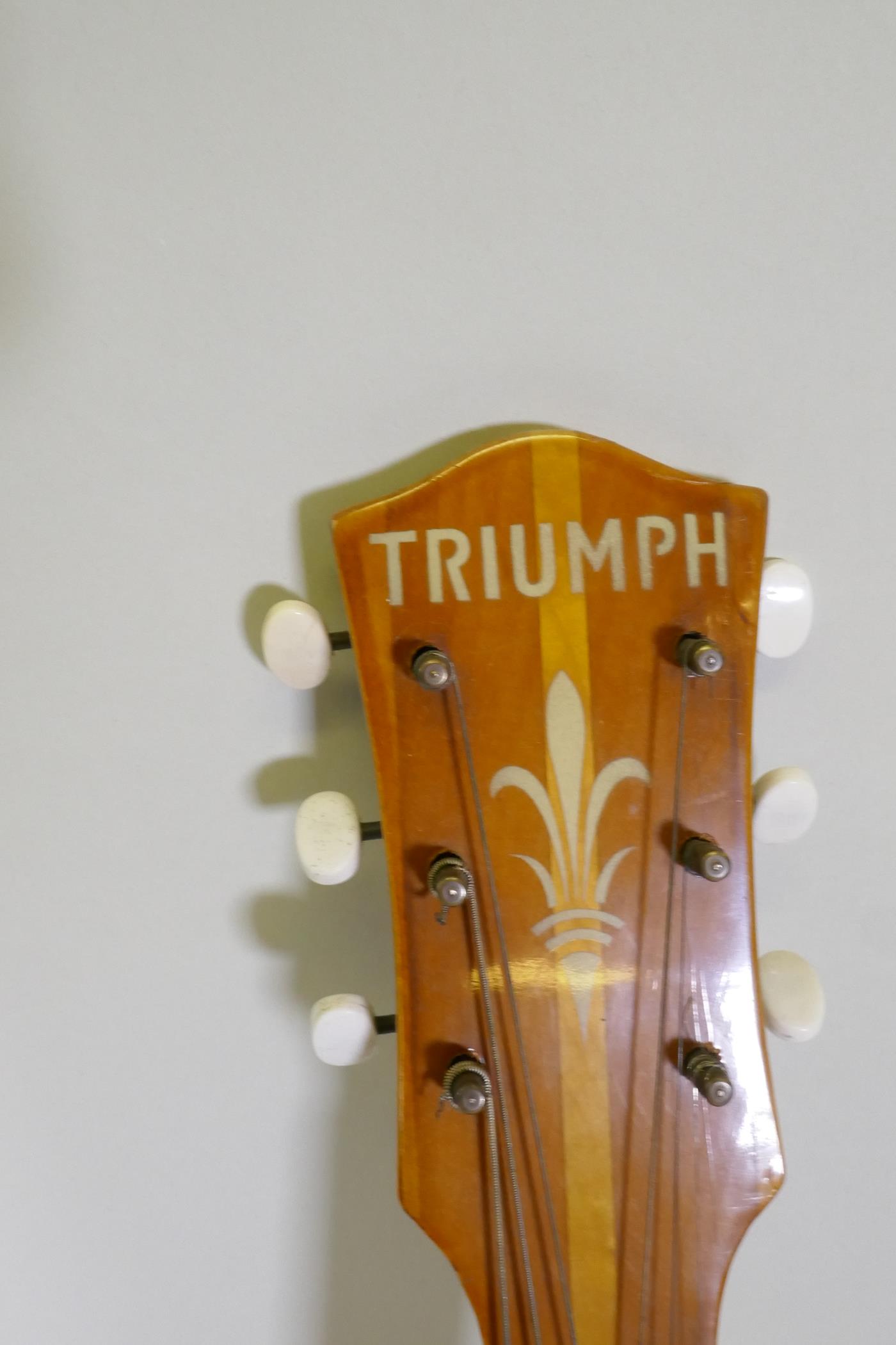A Triumph acoustic guitar and soft case - Image 3 of 4