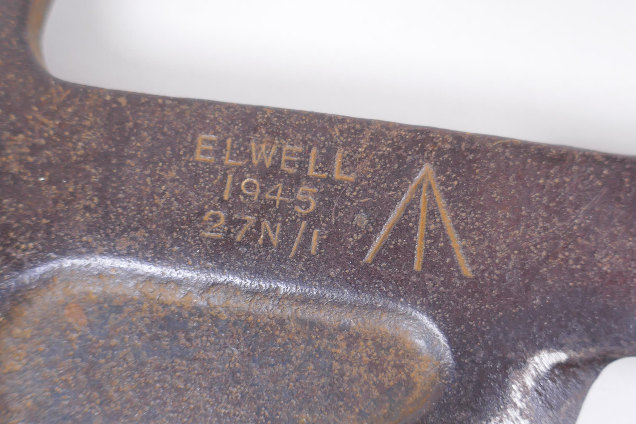 A British WWII RAF pilot's escape axe by Elwell, 1945, marked with the War Department arrow, - Image 3 of 6