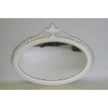 An Adam style oval wall mirror, with harebell and urn decoration, early C20th giltwood and