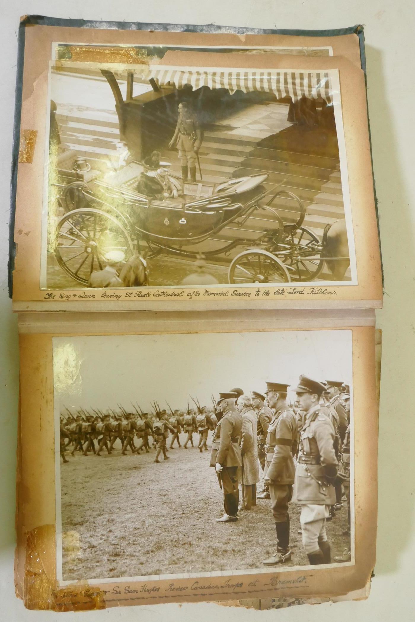 A scrap book of photographs from the Great War, images of the Western Front, artillery and trenches, - Image 2 of 5