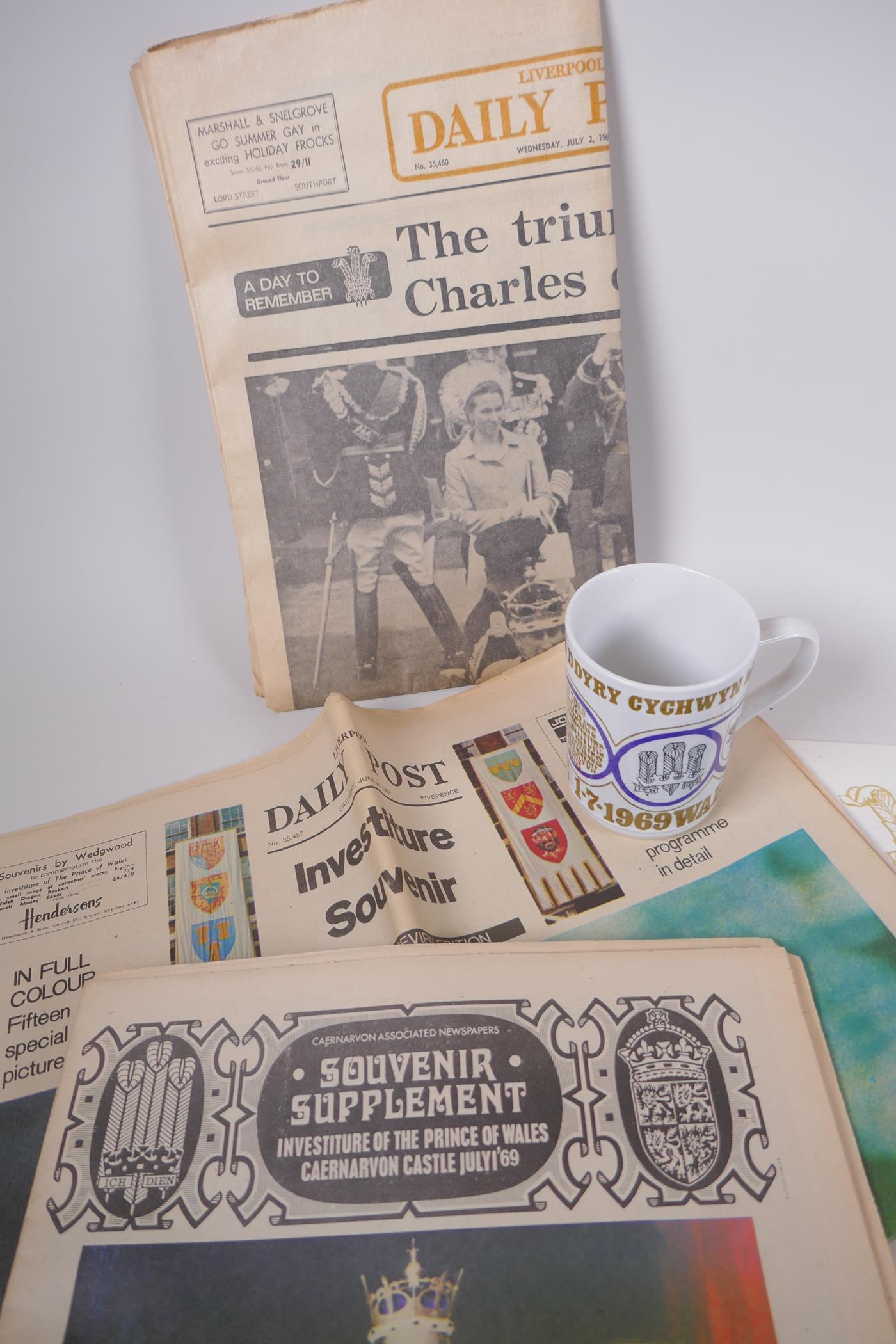 A quantity of items relating to the investiture of Prince Charles (later King Charles III) in - Image 7 of 7