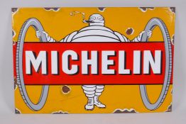 A vintage style Michelin enamel advertising sign, 80 x 40cm