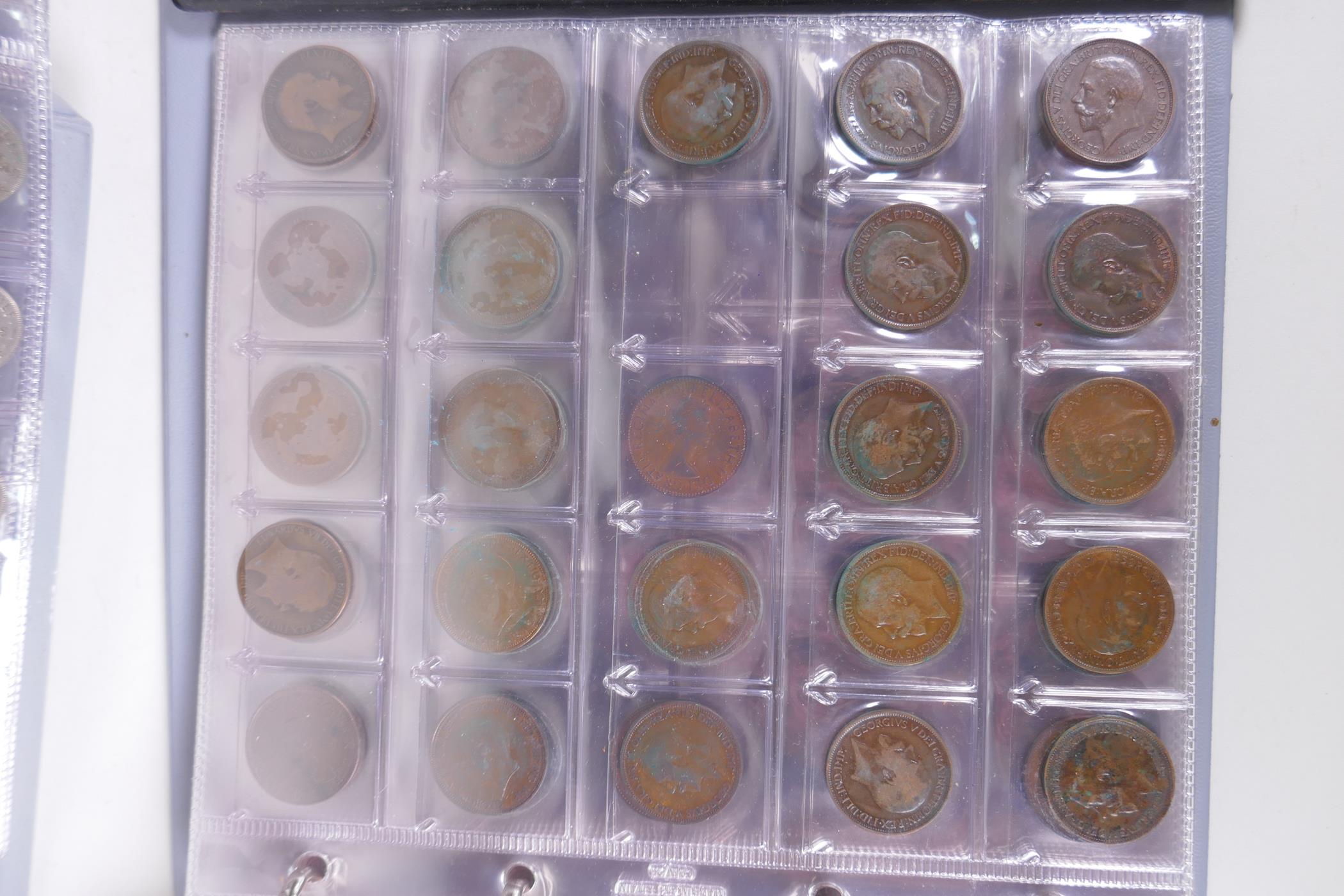 Three albums of C18th, C19th and C20th British coinage of various denominations - Image 5 of 7