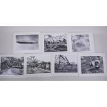 A quantity of photographs of Zepplins, digital prints, 21 x 16cm