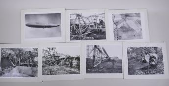 A quantity of photographs of Zepplins, digital prints, 21 x 16cm