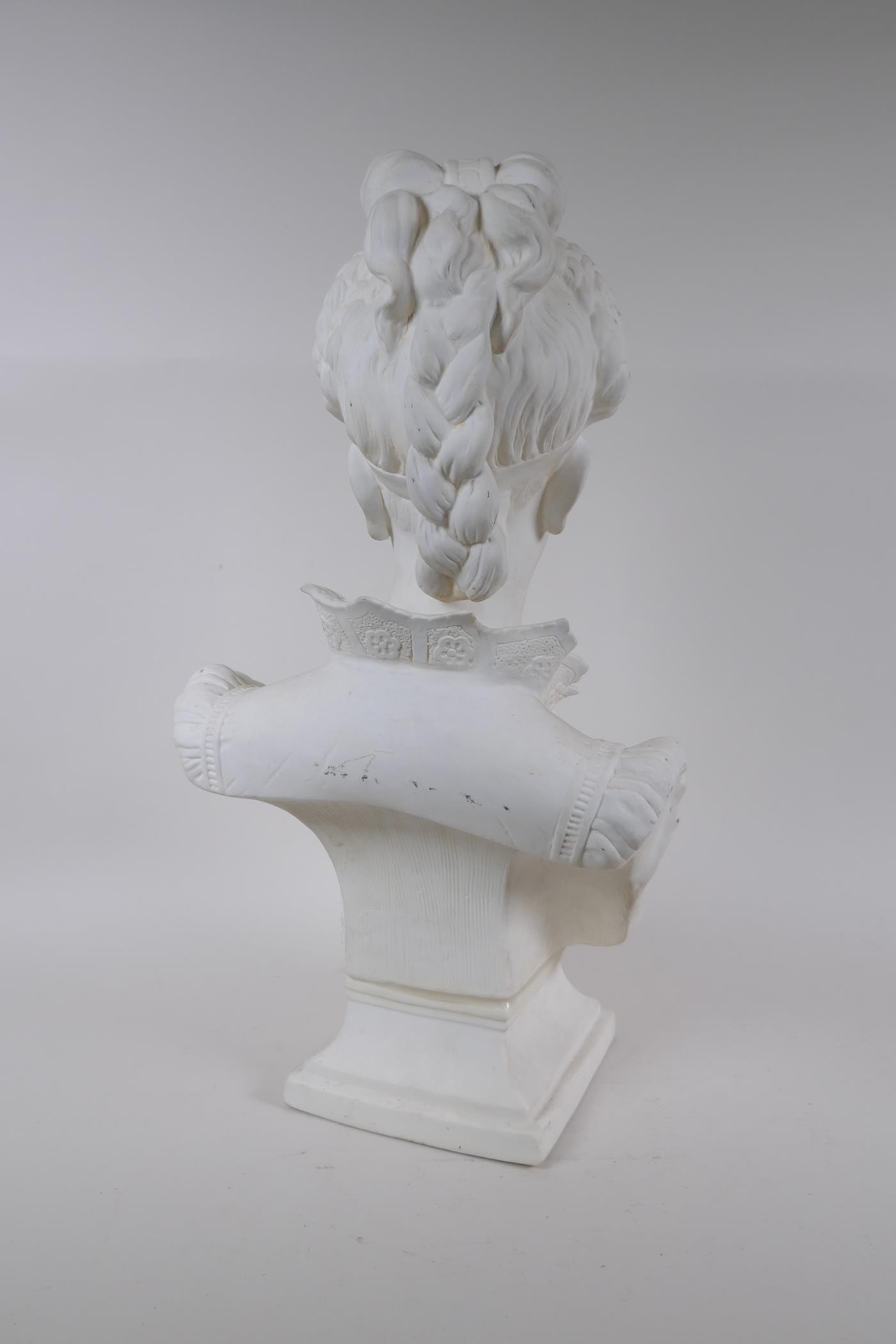 A ceramic bust of Marie Antoinette, 50cm high - Image 4 of 4