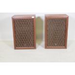 A pair of Pioneer CS-99A, 100 watt floor speakers in walnut cases, 42 x 29 x 63cm