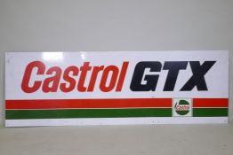 A Castrol GTX enamelled metal sign, 183 x 62cm