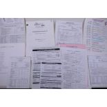 A quantity of TV and film production sheets, shooting schedules and call sheets, including