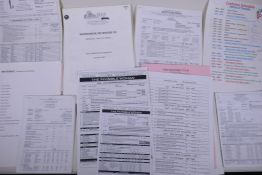 A quantity of TV and film production sheets, shooting schedules and call sheets, including