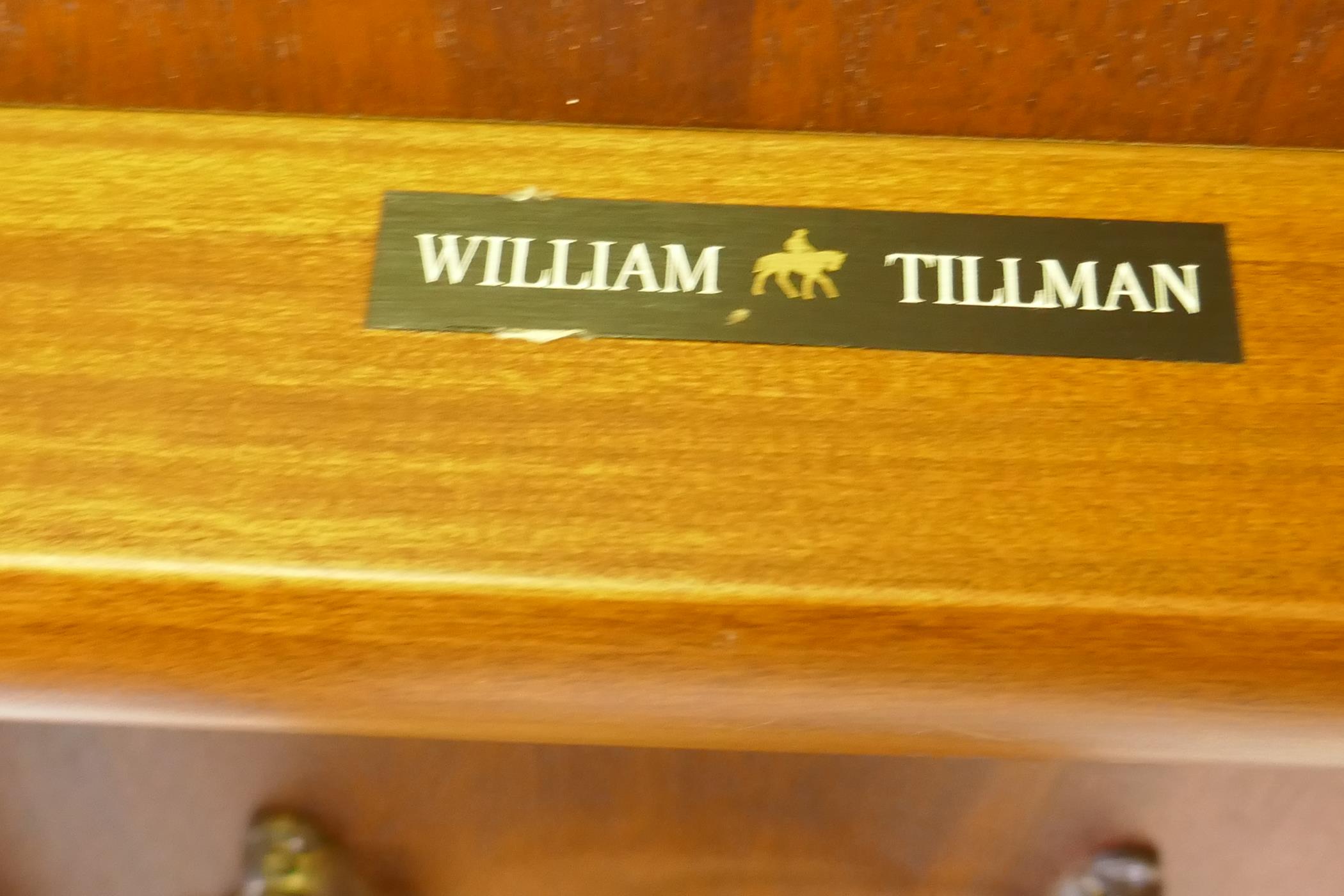 A Regency style inlaid mahogany breakfast table by William Tillman, with a tilt top, 170 x 118cm, - Image 3 of 5